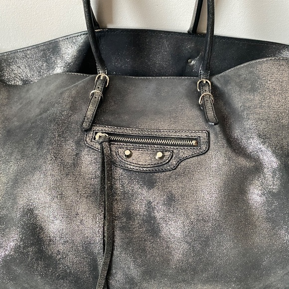 BALENCIAGA Metallic Milky Way Papier A4 Tote Bag - Picture 2 of 11